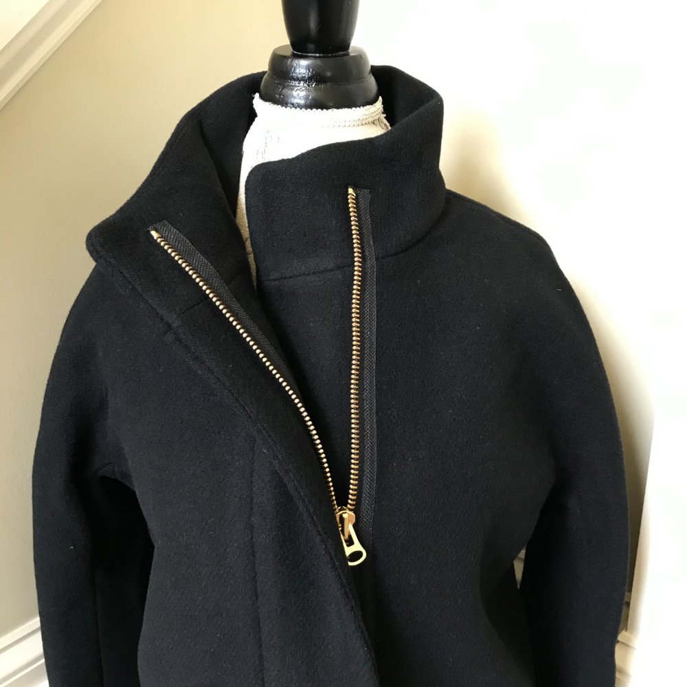 J. Crew Black Wool Pea Coat - Picture 6 of 10